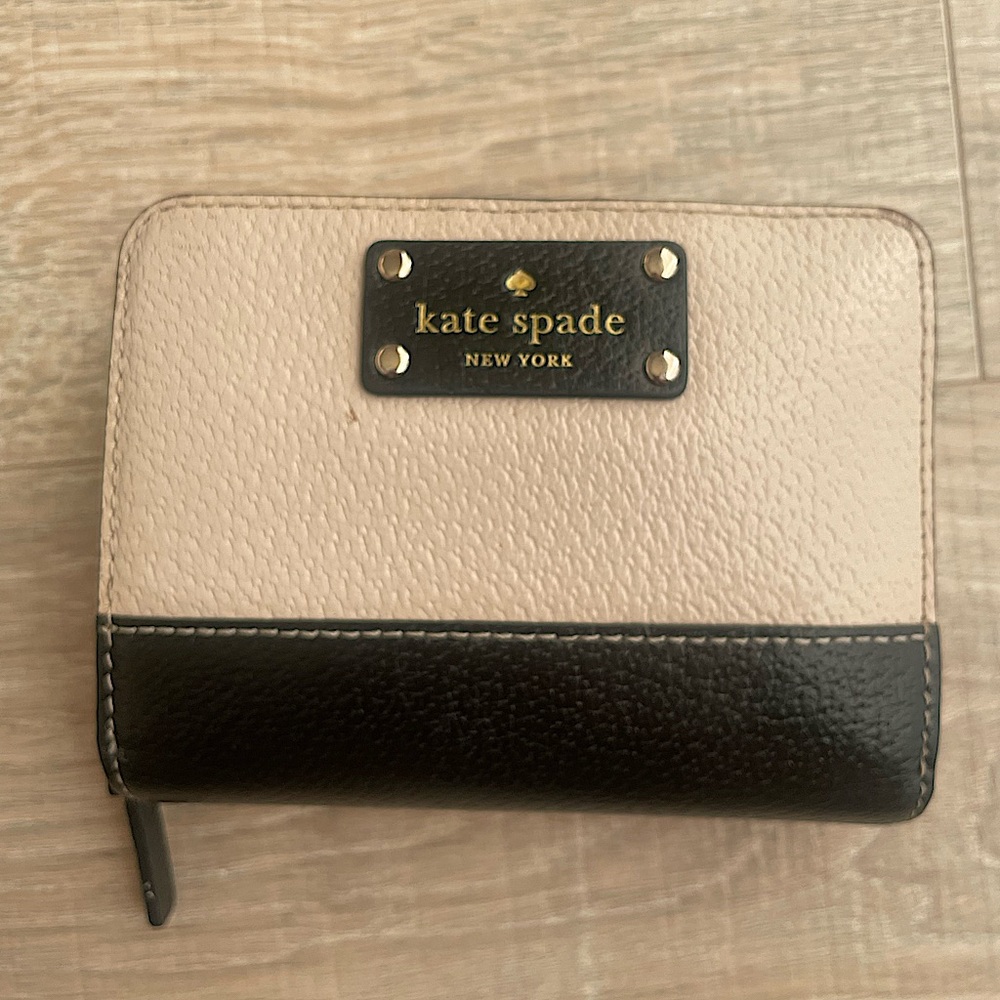 Kate Spade Wallet! Black and a light tan/cream color.